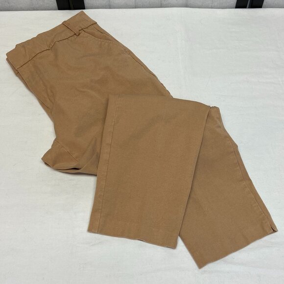 Time and Tru High Rise Stretch Straight Leg Ankle Dress Pants Slacks 12 Tan - Picture 8 of 13